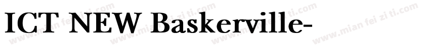 ICT NEW Baskerville字体转换